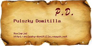 Pulszky Domitilla névjegykártya